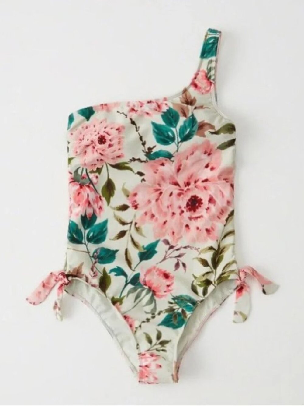 Abercrombie and Fitch Floral One Shoulder One Piece Swimsuit